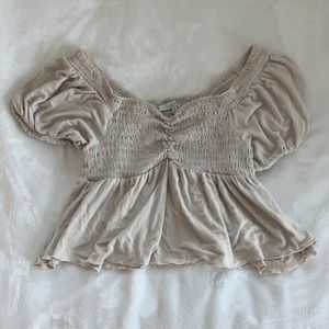 Love tree cream colored top.